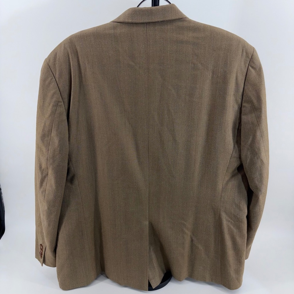 Lauren Ralph Lauren Mens 48R Blazer Brown Silk Wool Herringbone Sport Coat - Picture 5 of 7